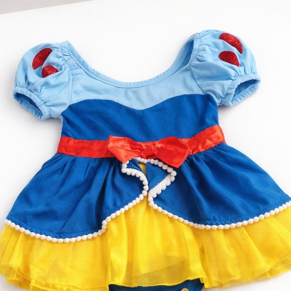 Snow White Inspired Baby Costume Dress | 12 Months | Tulle Skirt Princess Outfit